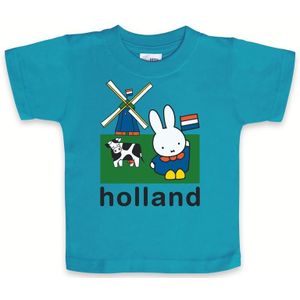 Geboorte kado blauwe baby t-shirt Nijntje Holland - T-shirts