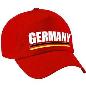 Germany supporter pet  / cap Duitsland rood volwassenen - Verkleedhoofddeksels