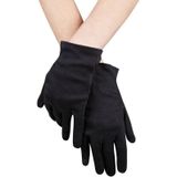 Halloween - Feest handschoenen zwart kort voor volwassenen - Verkleedhandschoenen