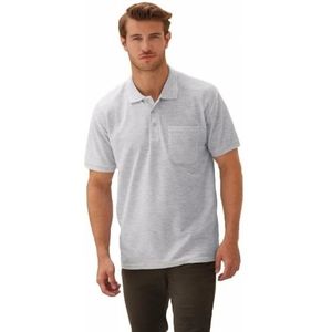 Horecakleding grijs gemeleerd poloshirt korte mouw - Polo shirts