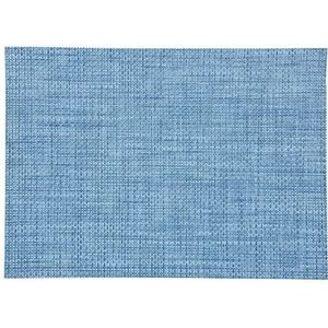 Placemat/onderlegger - blauw - geweven - kunststof - 45 x 30 cm - bescherming - Placemats