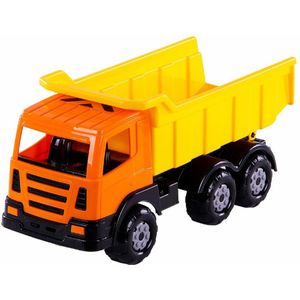 Speelgoed kiepwagen auto geel/oranje - 41 cm - Speelgoed vrachtwagens