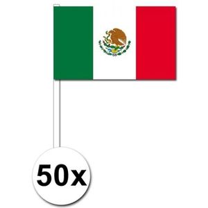 50 zwaaivlaggetjes Mexicaanse vlag - Vlaggen