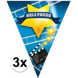 3 Casino thema slingers Hollywood - Vlaggenlijnen
