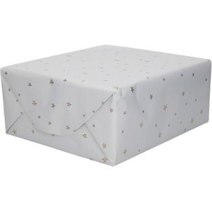 5x Rollen inpakpapier/cadeaupapier geboorte/sterren dubbelzijdig blauw/roze 300 x 70 cm - Cadeaupapier