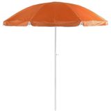 2x Verstelbare strand/tuin parasols oranje 200 cm - Parasols