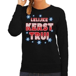 Foute kersttrui / sweater Lelijke kerst trui zwart voor dames - kerst truien