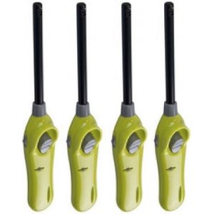 Pakket van 4x Stuks Navulbare Kaarsen / BBQ Aanstekers 26 cm Lime Groen