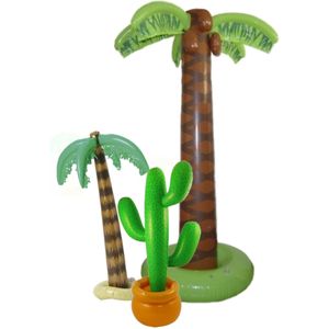 Tropische feestversiering opblaasbaar palmbomen/cactus - Opblaasfiguren