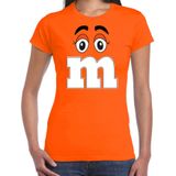 Verkleed t-shirt M voor dames - oranje - carnaval/themafeest kostuum - Feestshirts