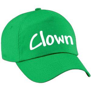 Clown verkleed pet groen kinderen - Verkleedhoofddeksels