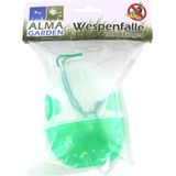 Wespenvanger/wespenval - 2x - groen - kunststof - ophangbaar - 12 cm - Ongediertevallen - Ongediertebestrijding
