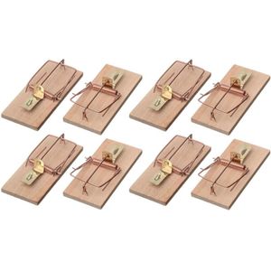 8x Muizenvallen/muizenklemmen 10 cm - Ongediertebestrijding/ongediertewering tegen muizen