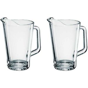 3x Glazen waterkannen/pitchers 1,5 L - Waterkannen