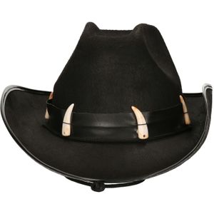 Carnaval verkleed Cowboy hoed Nevada - zwart - volwassenen - Western thema - Verkleedhoofddeksels