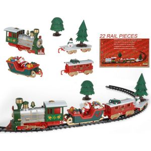 Rijdende kerst trein 22-delig