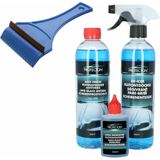 Ruitenontdooier spray set - voor auto - antivries sprays - winter/vorst - incl. ijskrabber - Ontdooispray