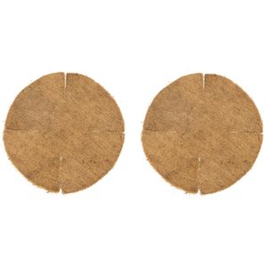 2x stuks inlegvel kokos voor hanging basket 30 cm - kokosinleggers - Plantenbakken