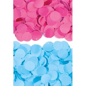 600 gram fuchsia roze en blauwe papier snippers confetti mix set feest versiering - Confetti