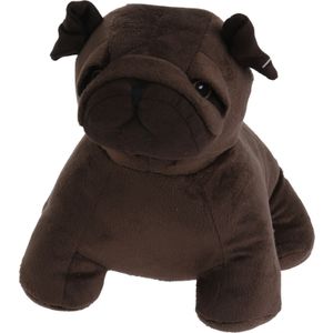 Deurstopper 1 kilo gewicht - Waakhondje - Franse Bulldog donkerbruin - 18 x 15 cm - Deurstoppers