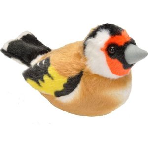 Pluche putters zangvogels knuffels 13 cm - Vogel knuffels