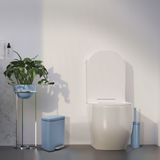 Spirella Pedaalemmer Venice - blauw - 5 liter - metaal - L21 x H30 cm - soft-close - toilet/badkamer