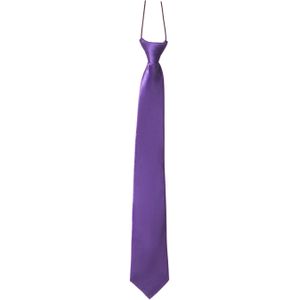 Carnaval verkleed accessoires stropdas zijdeglans - paars - polyester - heren/dames - Verkleedstropdassen