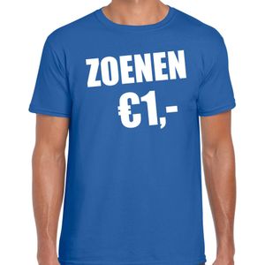 Fun t-shirt zoenen 1 euro blauw voor heren - feestshirts - Kleding online  kopen? Kleding van de beste merken 2023 vind je hier