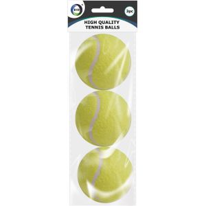 3x stuks speelgoed tennisballen voor honden 6 cm - Dierenspeelgoed