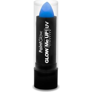 Lippenstift/lipstick - neon blauw - UV/blacklight - 5 gram - schmink/make-up - Verkleedlippenstift