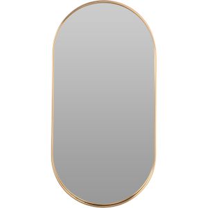 Home &amp; Styling Wandspiegel - ovaal - metaal - goud - 50x25cm - Spiegels