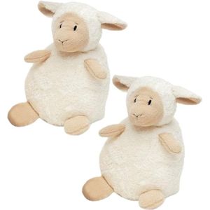 2x stuks happy Horse knuffel lammetje zittend 26 cm - Knuffel boederijdieren