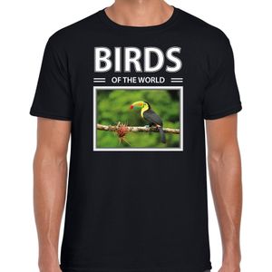 Toekans t-shirt met dieren foto birds of the world zwart voor heren - T-shirts