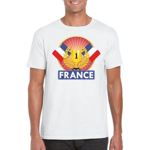 Wit Frankrijk supporter kampioen shirt heren - Feestshirts