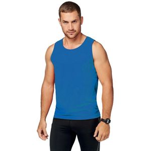 Sport singlet voor heren - Blauw - Tanktop hemd - Herenkleding - Mouwloze t-shirts - Tanktops