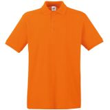 2-Pack maat M oranje poloshirt premium van katoen voor heren - Polo shirts