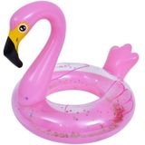 Opblaasbare zwemring/zwemband dieren roze flamingo 115 x 110 cm - Zwembanden
