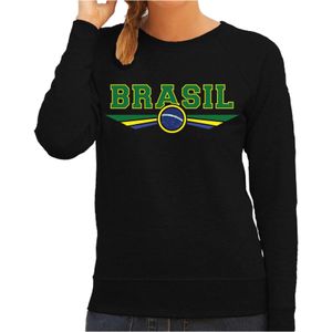 Brazilie / Brasil landen sweater zwart dames - Feesttruien