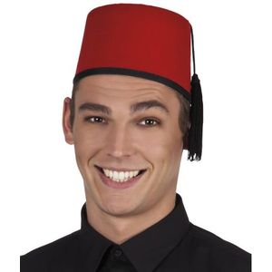 2x stuks carnaval verkleed Fez hoed voor volwassenen  - Verkleedhoofddeksels