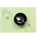 Wicotex luxe Placemats Plain - Set van 10x stuks - mintgroen - 43 x 30 cm - Met anti slip laag - Tef - Placemats
