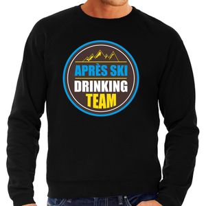 Apres ski trui Apres ski drinking team zwart  heren - Wintersport sweater - Foute apres ski outfit - Feesttruien