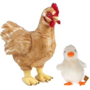 Pluche speelgoed kip / witte kuiken dierenknuffel - Vogel knuffels