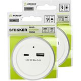 Benson - LED Nachtlampje - Draadloos - Warm Wit - USB A en C