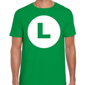 Luigi loodgieter verkleed t-shirt groen voor heren - Feestshirts