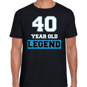 40 legend verjaardag cadeau t-shirt zwart voor heren - Feestshirts