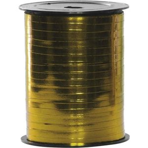 Spoel polyband - sierlint metallic - goud - 250 meter - Cadeauversiering