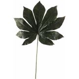 3x stuks vingerplant Fatsia kamerplant nep takken 55 cm donkergroen - Kunstplanten