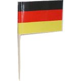 Cocktailprikkers van vlaggetjes Duitsland - 200x stuks - hapjes prikkers - Cocktailprikkers