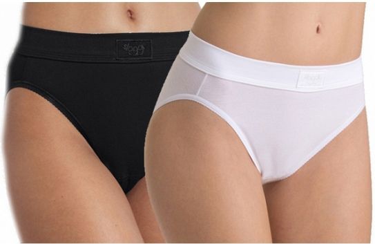Set van 3x stuks witte double comfort Tai Sloggi dames slip, maat: 42 - Slips