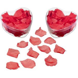 600x rozenblaadjes rood voor Valentijn of bruiloft - Rozenblaadjes / strooihartjes